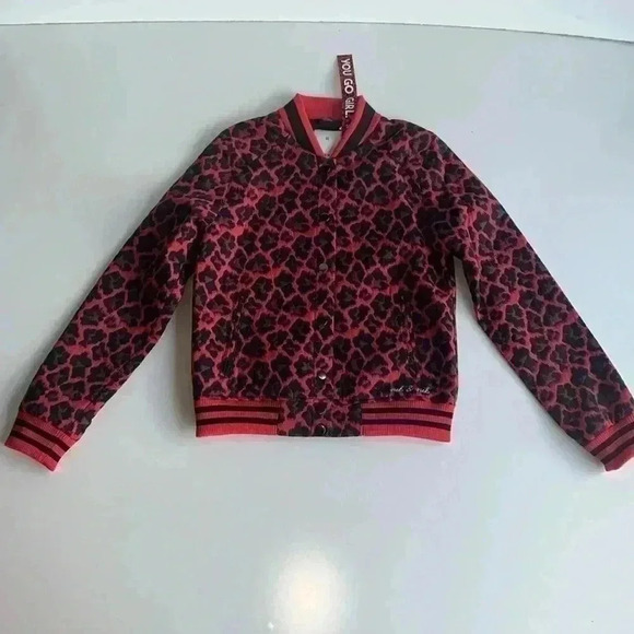 Nik & Nik Girl’s Red Leopard Jacket - Picture 2 of 12